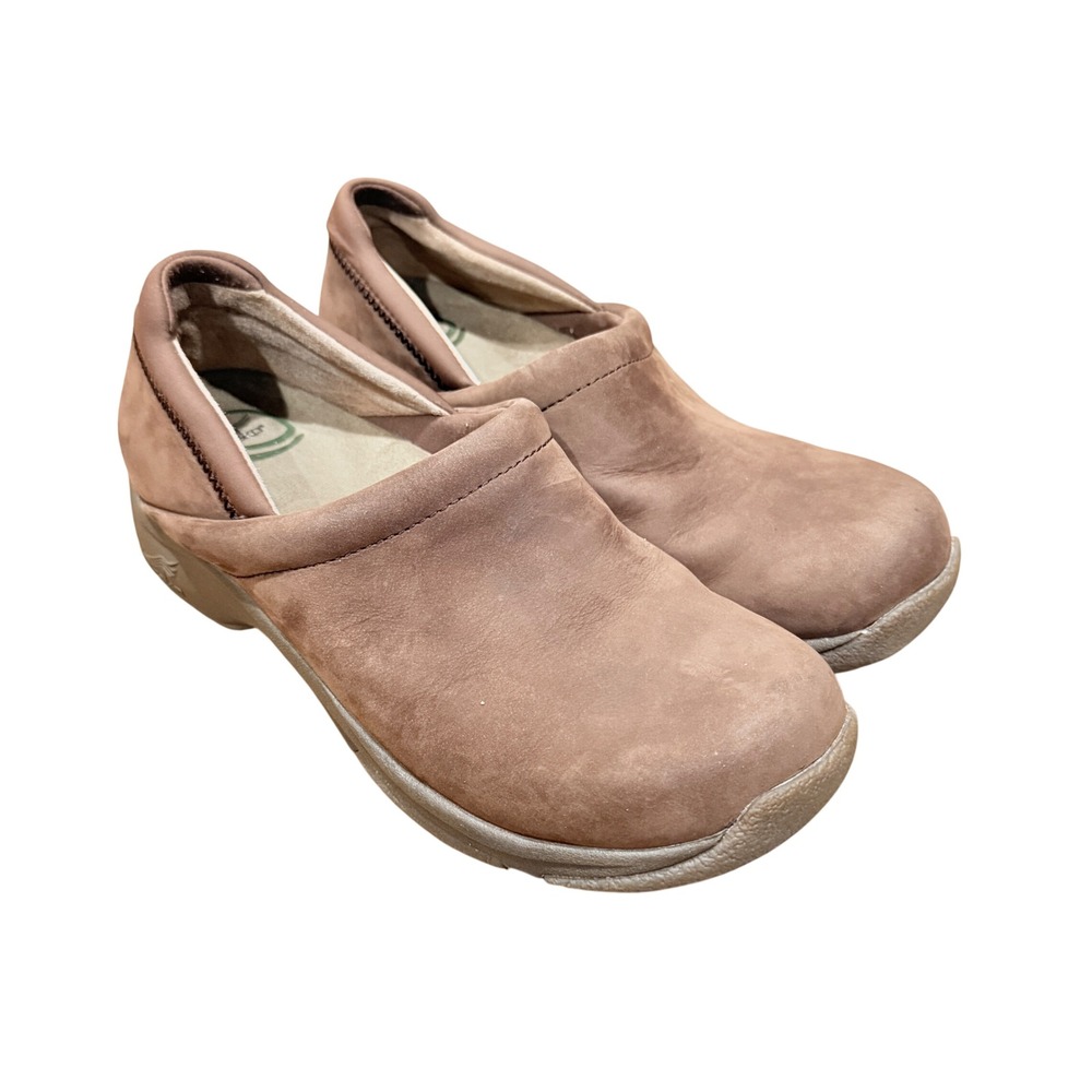 Dansko Kelsey Brown Leather Slip On‎ Clogs Comfort Shoes Womens 40 US 9.5-10